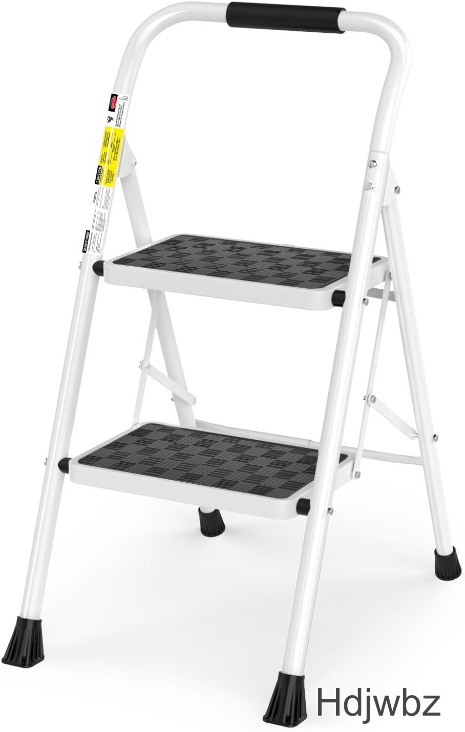 Hdjwbz Step Ladder, Folding Step Stool with Wide Anti-Slip Pedal, Sturdy Steel Ladder, Convenient Handrail, Lightweight, Portable Steel Step Stool